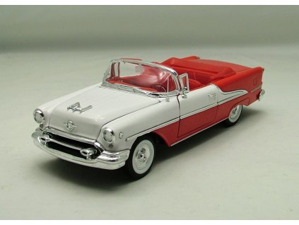 Oldsmobile Super 88 1955 červeno bílá 1 24 Welly 22432 01