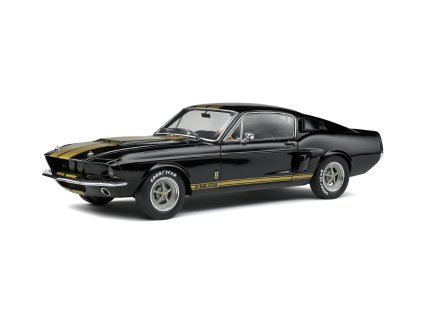 Ford Mustang Shelby GT500 1967 černá zlaté pruhy 1 18 Solido 802908 01