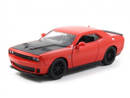 Dodge Challenger SRT 2015 Hellcat oranžová černá kapota 1 24 Jada Toys 97853 01