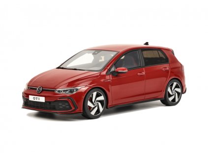 Volkswagen Golf VIII Gti 2021 červená %22resin model %22 1 18 OttOmobile OT405 01