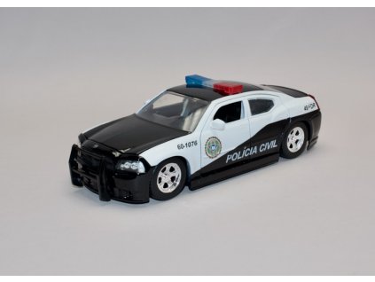 Dodge Charger 2006 Police Rychle a zb.černo bílá (Fast & Furious) 1 24 Jada Toys 33665 01