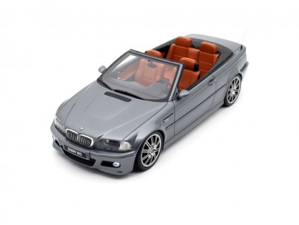 BMW M3 E46 Convertible 2004 stříbrno šedá metalíza %22resin model %22 1 18 OttOmobile OT1006 01