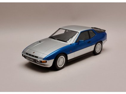 Porsche 924Turbo 1986 stříbrno modrá 1 18 KK scale 180903 01