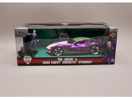 Chevrolet Stingray 2009 + figurka %22The Joker%22 DC Comics 1 24 Jada Toys 253225020 31199 01