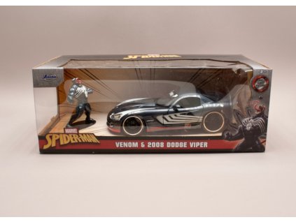 Dodge Viper 2008 + figurka %22Venom%22 Marvel Spiderman 1 24 Jada Toys 253225015 01