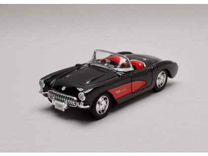 Chevrolet Corvette 1957 černá-červená 1:24 Welly