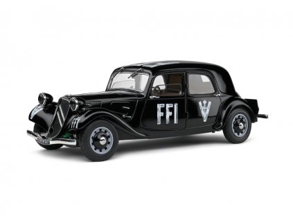 Citroen Traction 7 1944 označení francouzských vnitřních ozbrojených sil FFI černá 1 18 Solido 1800908 01