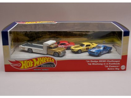 Sada 4 aut Prémium diorama %22Na závody%22 GRN83 1 64 Hotwheels 01