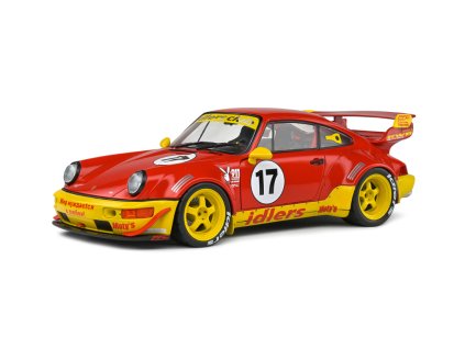 Porsche 911 (964) #17 RWB Rauh Welt %22Maty's Idlers%22 2016 červeno žlutá 1 18 Solido 1807509 01
