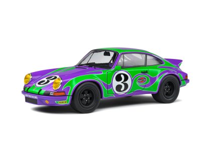 Porsche 911 RSR 1973 #3 Martini %22Hippy tribute%22 fialovo zelená 1 18 Solido 1801117 01