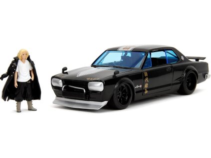 Nissan Skyline GTR 1971 Tokyo Revengers + figurka %22Mikey%22 černá 1 24 Jada Toys 253255064 01