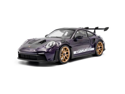 Porsche 911 GT3RS Weissach Package 2024 fialová metalíza 1 18 Solido 1812103 01