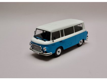 Barkas B1000 Bus modro bílá 1 24 WhiteBox 124253 01