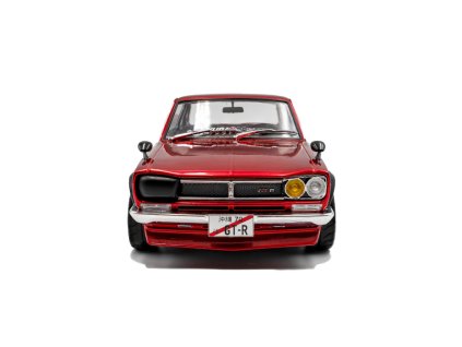 Nissan Skyline C10 Hakosuka 1970 Solido Works červená metalíza 1 18 Solido 1813002 jedna krytka světla 04