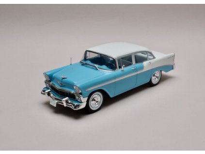 Chevrolet Bel Air 4 Door Hard Top 1956 modro bílá 1 24 WhiteBox 124248 01