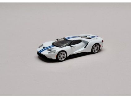 Ford GT 2017 bílá modré pruhy 1 43 IXO CLC536N.22 01