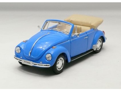 VW Beetle convertible modrá 1:24 Welly