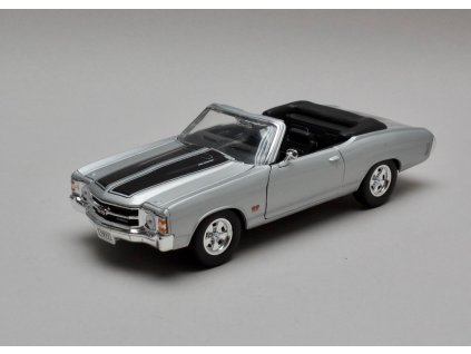 Chevrolet Chevelle SS 454 1971 Convertible stříbrná 1:24 Welly