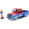 Ford F 100 Pick Up 1956 s figurkou %22Supergirl%22 červeno modrá 1 24 Jada Toys 253255008 01