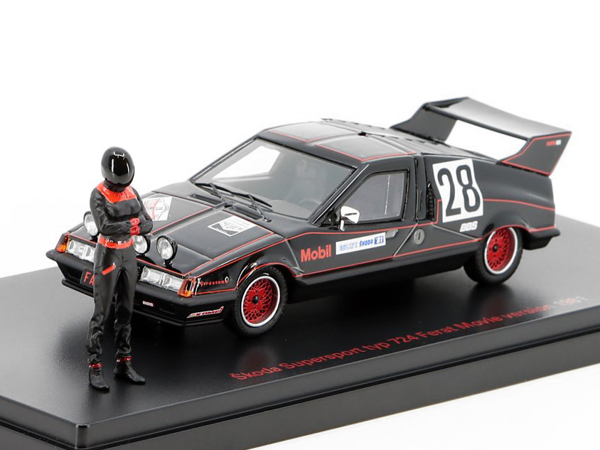 Škoda Ferat Movie Version with figure 1:43 - FoxToys Skoda Ferat Movie Version with figure - kovový model auta