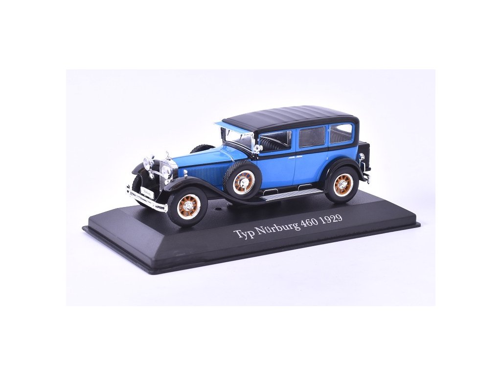 Mercedes TYPE NURBURG 460 PULLMAN W08 - 1929 1:43 časopis s modelem  Mercedes-Benz TYPE NURBURG 460 PULLMAN (W08) 1929 - kovový model auta
