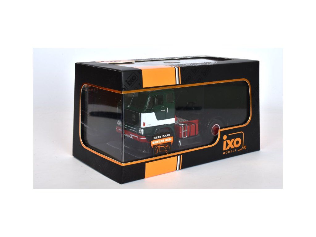 IXOMODELS - Camion 4x2 VOLVO F89 avec semi caisse rigide 1 essieu pour transp