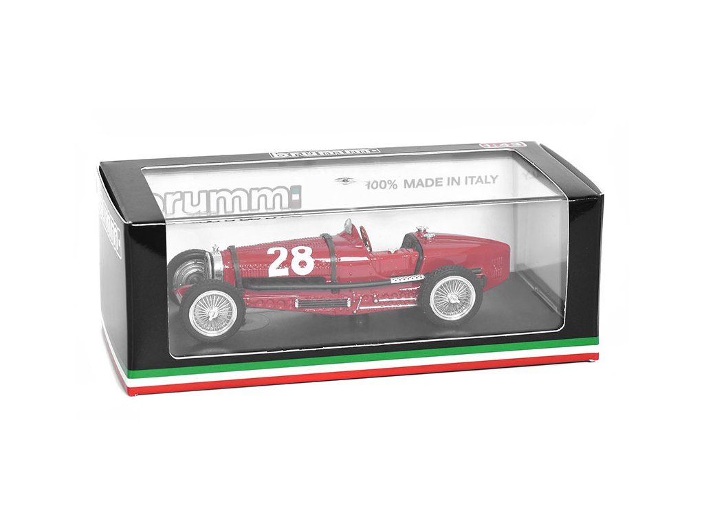 Bugatti Type 59 F1 N°28 Monaco 1934 - Tazio Nuvolari - Le Mans 1/18 - Bordeaux