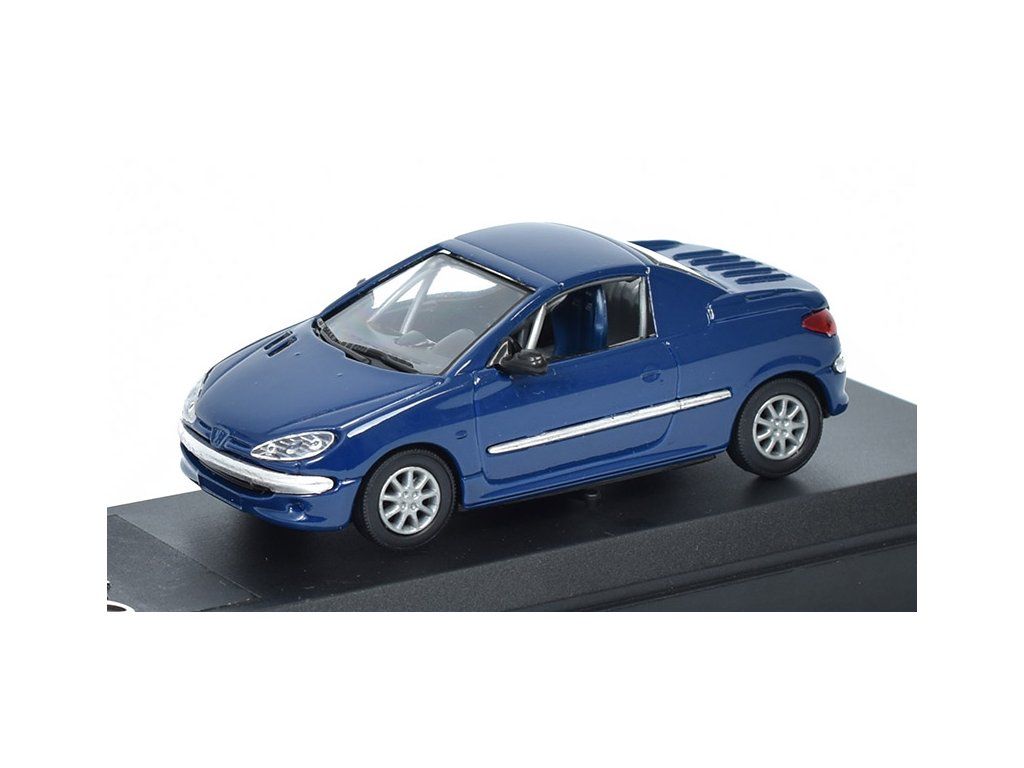 Coffret Solido B 1/43 – 2 Peugeot 206 CC (ouverte Et Fermée) Avec Vitrine