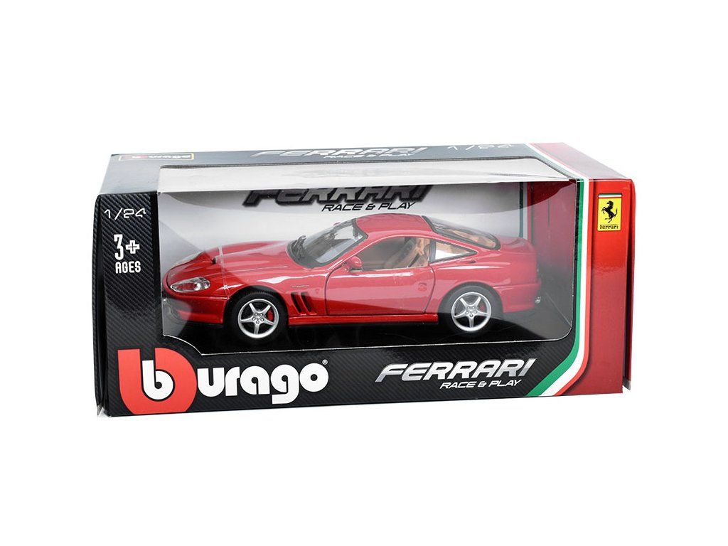 Miniature Ferrari 550 Maranello Rouge - Burago 1/24 - Réf 26004RD - Neuf