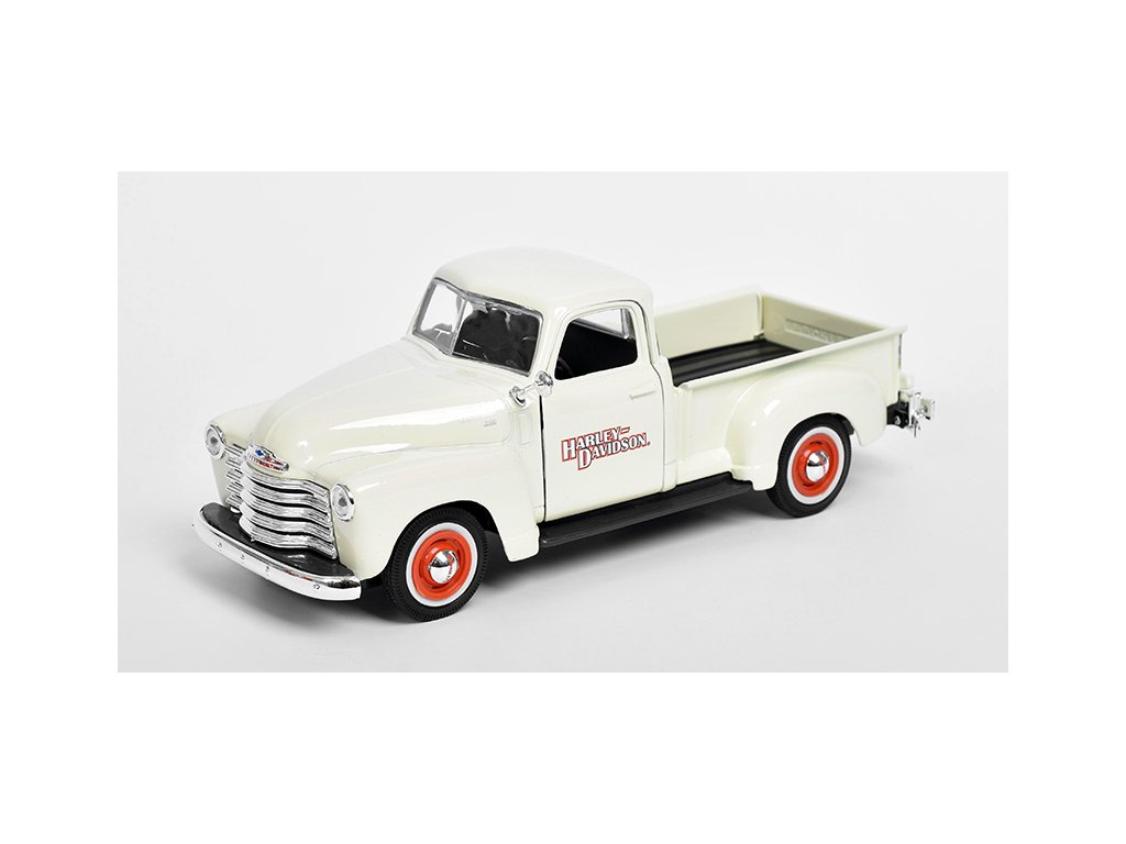 Chevrolet 3100 Pick-up 1950 + Harley-Davidson FLSTS Heritage 2001 1:24 - Maisto  Chevrolet 3100 Pick-up 1950 1:25 + Harley-Davidson FLSTS Heritage Springer 2001 1:24 - kovový model auta