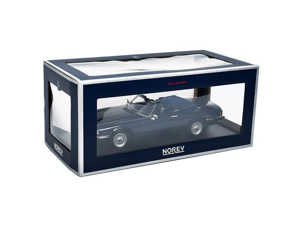 Norev 1/18 182636 Jaguar XJ-S Cabriolet 1988 - Bleu Métallisé - Miniature De Collection