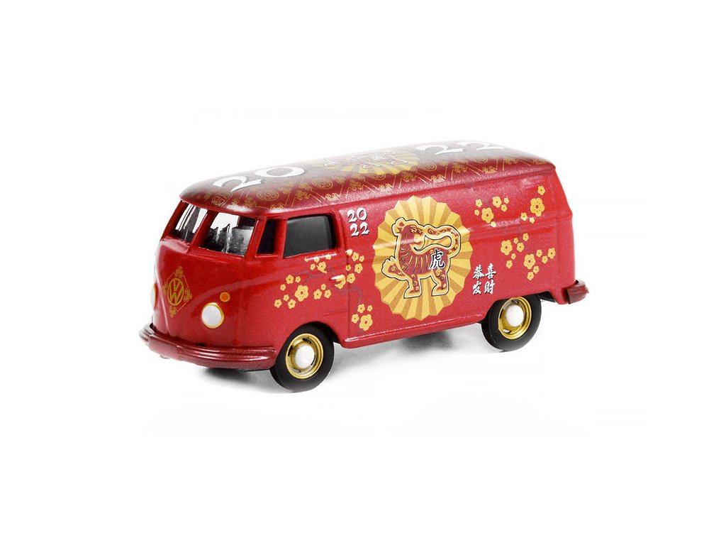 Volkswagen Type 2 Panel Van 2022 Year of the tiger 1:64 - GreenLight  VW T2 Panel Van - kovový model 1/64