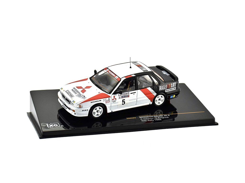 Miniature IXO 1/18 Mitsubishi Galant VR-4 - 2ème Rallye RAC 1990, Modèle Neuf