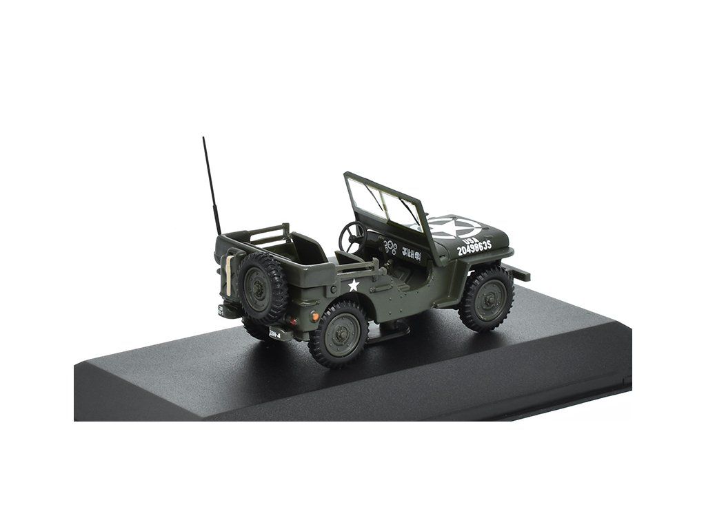 Miniature Solido 1/43 - Jeep Willys MB Américaine Libération De Paris - Vert, Zamac (neuf)