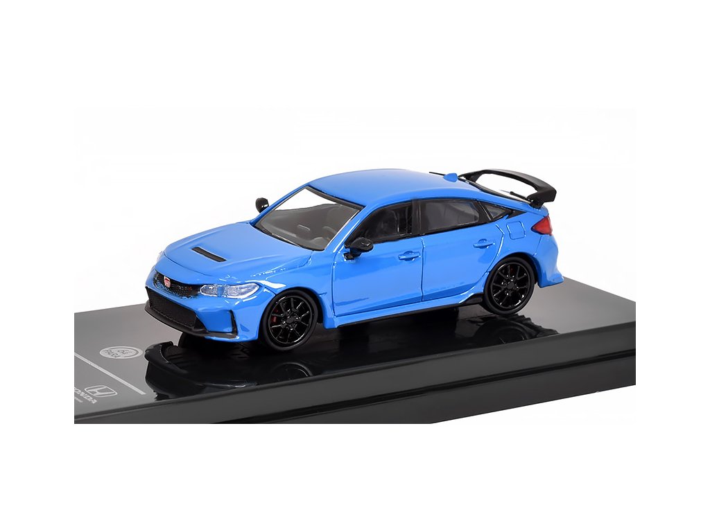 Honda Civic Type R FLC 2023 modrá 1:64 - PARAGON Models  Honda Civic R FL5 2023 - kovový model auta 1/64