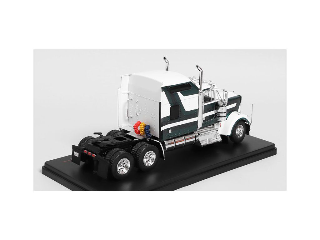 Camion Américain Kenworth W900 1990 - IXO 1/43 - Blanc/vert - Comme Neuf