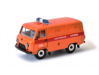 UAZ – 3962 pohotovostní 1:43 Agat časopis s modelem  UAZ – 3962 pohotovostní - kovový model auta pohotovost