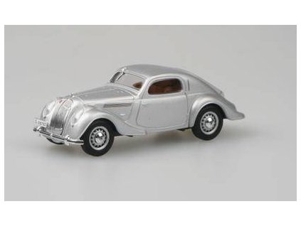 Škoda Popular Sport Monte Carlo 1935 stříbrná 1:43 - Abrex  Škoda Popular Sport Monte Carlo 1937 - Stříbrná Metalíza - kovový model auta