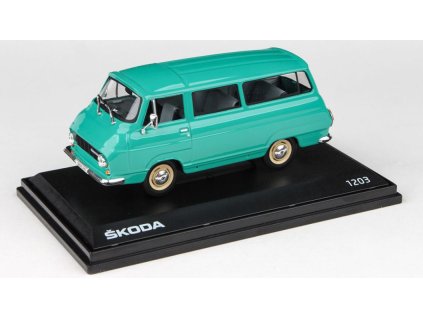 Škoda 1203 - 1974  Modrozelená 1:43 Abrex  Škoda-1203 - kovový model mikrobusu