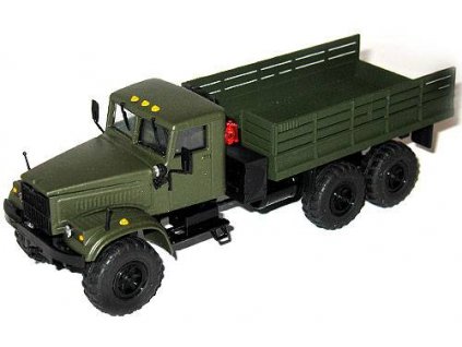 KrAZ-255 1:43 - nákladní auto časopis s modelem  KrAZ 255 - kovový model auta