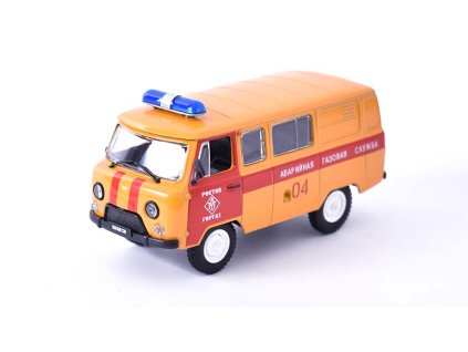 UAZ-3909 1:43 - Pohotovostní služba plyn - AUTO ve službě časopis s modelem #4  UAZ 3909 - Pohotovostní služba plyn - Kultovní auta SSSR - kovový model auta