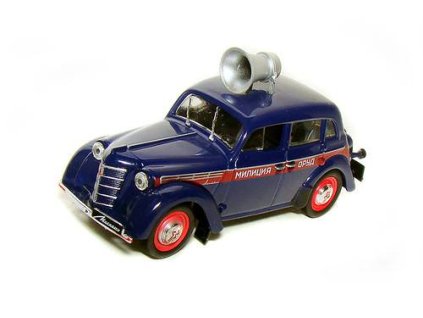 Moskvič 400-420 ORUD Milice 1:43 - Auto ve službě časopis s modelem #6  Moskvič 400-420 ORUD Milice - Auto ve službě - kovový model auta