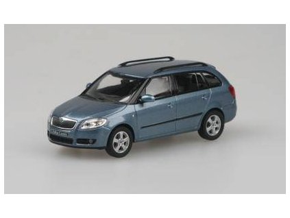 Škoda Fabia 2 Combi ŠEDÁ SATIN METALÍZA 1:43 - Abrex  Škoda Fabia II Combi 2007 - Šedá Satin Metalíza - kovový model auta