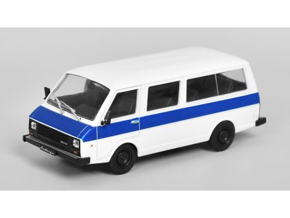RAF-22038 1:43 - Kultovní auta SSSR časopis s modelem #74  RAF 22038 Kultovní auta SSSR - kovový model mikrobusu