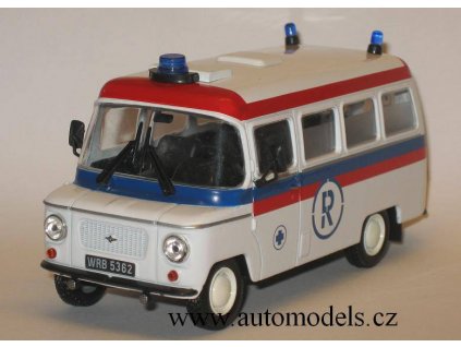 Nysa 522 Ambulans 1:43 - Kultovní auta PRL-u Speciální časopis s modelem  Nysa 522 Ambulans - kovový model auta