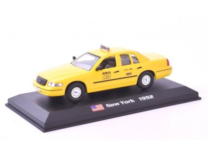 Ford Crown Victoria 1:43 - New York 1992 - Taxíky světa časopis s modelem  Ford Crown Victoria - kovový model taxi