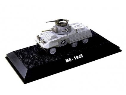 15 - M8 Light Armored Car, 1945 Winter Scheme - Bojová Vozidla  M8 Light Armored Car - kovový model vojenské techniky