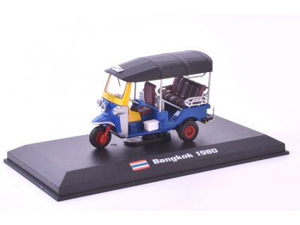 Tuk Tuk 1:43 Bangkok 1980 - Taxíky světa časopis s modelem  Tuk-Tuk - kovový model taxi