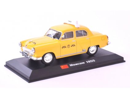 GAZ M21 Volga 1:43 Moscow 1955 - Taxíky světa časopis s modelem  GAZ M-21 Volha GAZ-21 - kovový model taxi