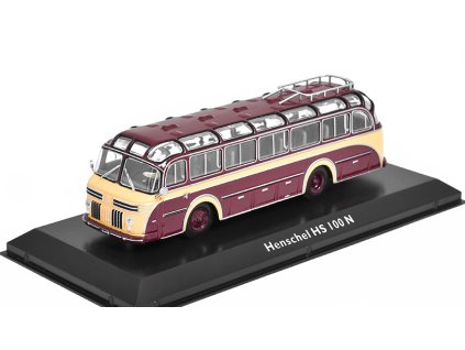 Henschel HS 100 N 1953 1:72 - Atlas časopis s modelem  Henschel HS 100N - kovový model autobusu